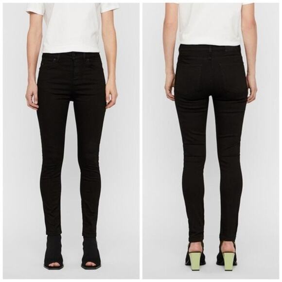 J Lindeberg Uma Black Jeans Highwaist Skinny Leg Women Size 28/30 - Picture 1 of 7